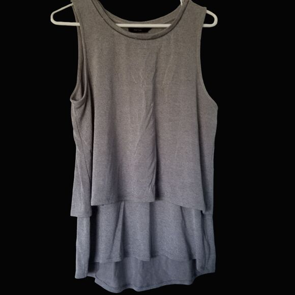 Apt. 9 Women's Blouse Size Medium Sleeveless Gray Layered - Picture 1 of 8
